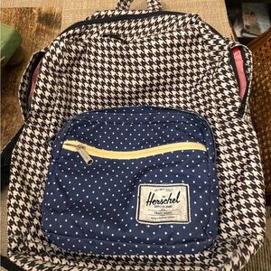 Herschel black and white houndstooth backpack